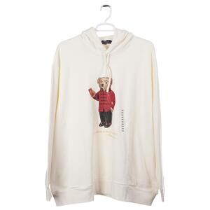 NWOT Polo Ralph Lauren Hoodie 3XB Lunar New Year Polo Bear Ivory Pockets